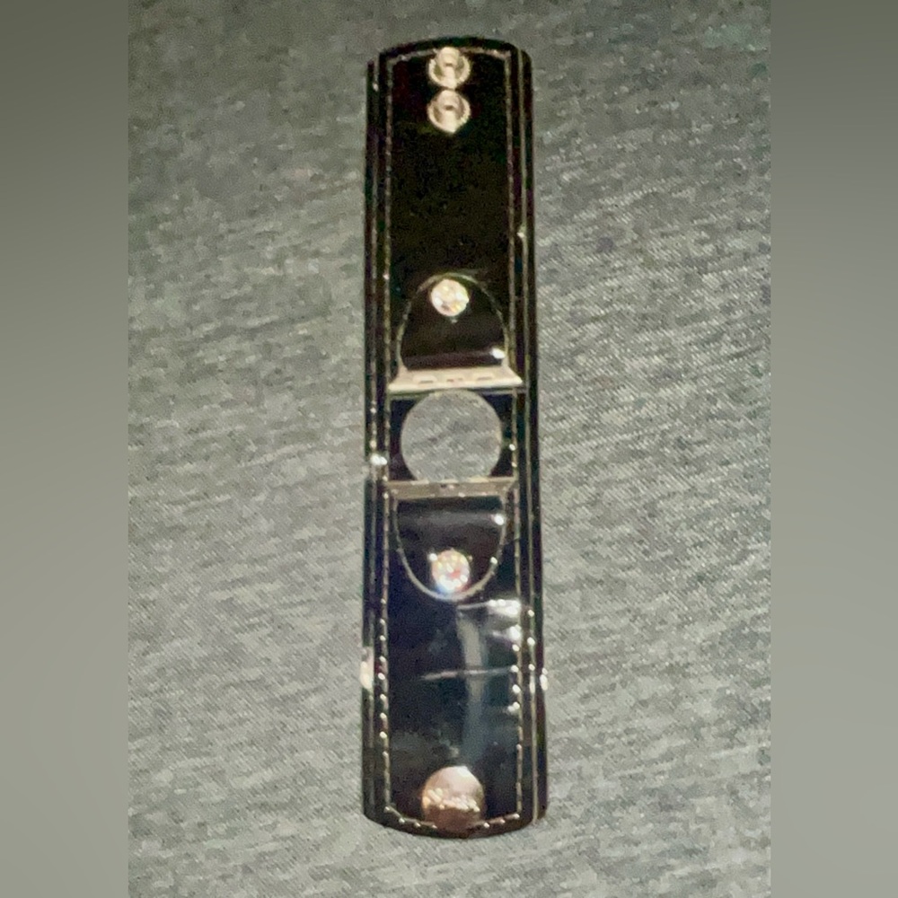 Black patent leather cuff Apple watch band